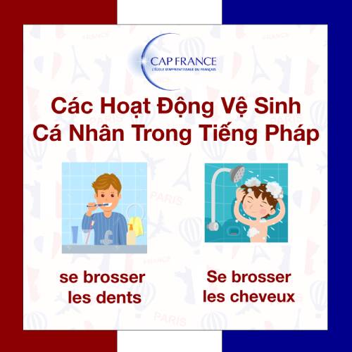 Hình ảnh minh họa Các Hoạt Động Vệ Sinh Cá Nhân Trong Tiếng Pháp